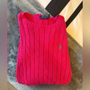 Ralph Lauren Pink Cable Knit Sweater